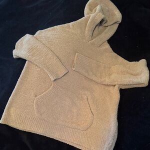 Rose & Vine Big Cozy Beige Hooded Sweater